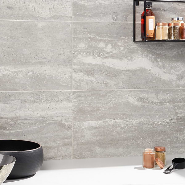 Everyday Travertine Silver 12x24 Matte Porcelain