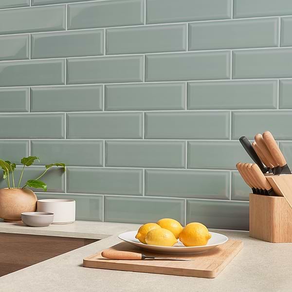 Beverly Green 4x12 Beveled Glossy Ceramic Subway Tile