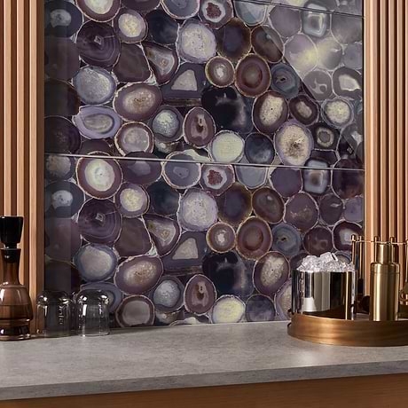 Daphne Wisteria Purple 18x36 Polished Glass Tile
