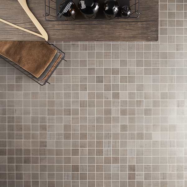Close Out - Organic Rug Teak Brown 2x2 Matte Porcelain Mosaic Tile