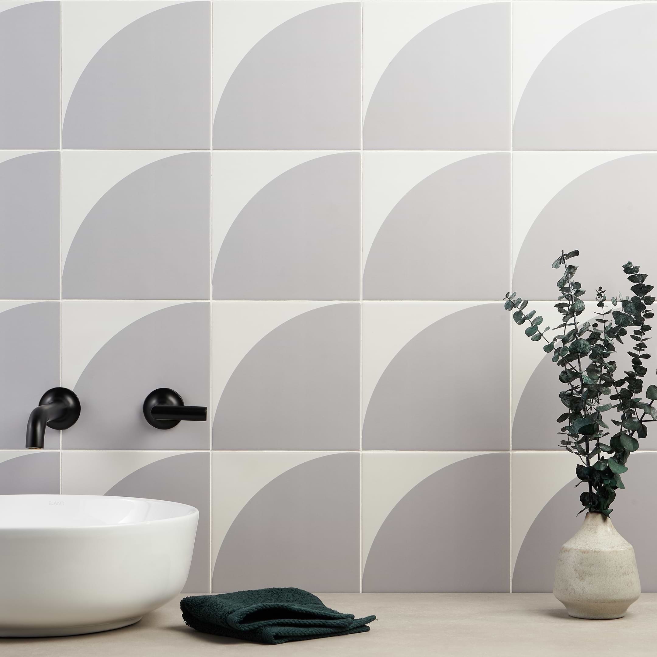 Shop Stacy Garcia Maddox Deco Floor Cool Gray 8x8 | SohoStudioCorp.com
