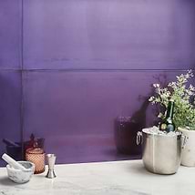 Cauldron Mist Aubergine 18x36 Purple Metal Laminated Porcelain Tile