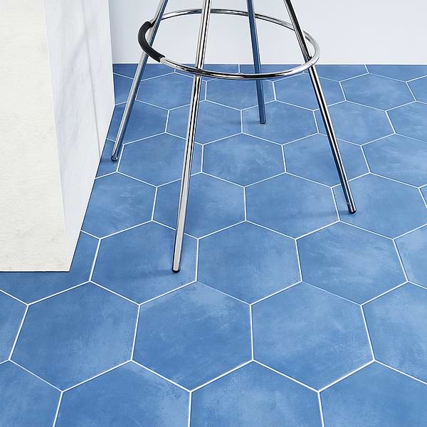 HexArt Azul 8" Porcelain Matte Tile