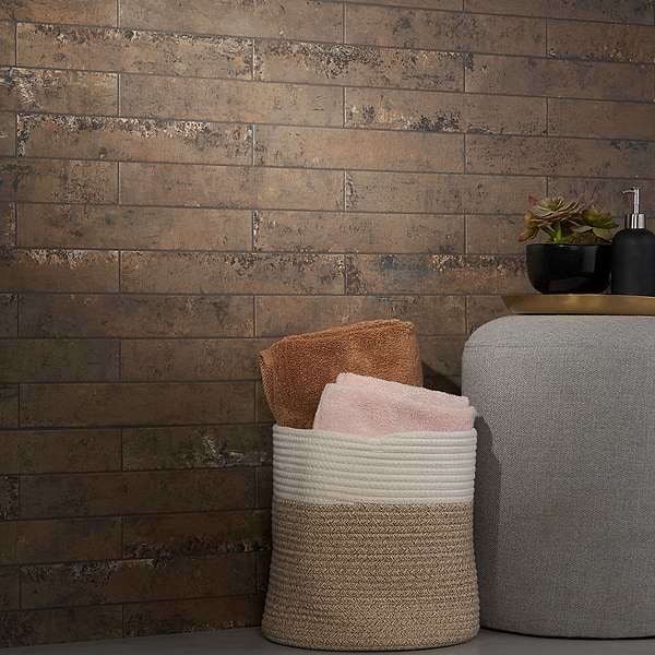 Close Out-Artile Copper 2x14 Matte Porcelain Tile