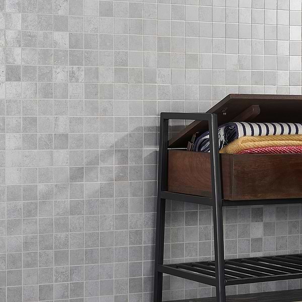 Blacksmith Excalibur Medium Gray 2x2 Matte Porcelain Mosaic Tile