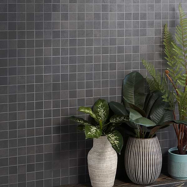 Blacksmith Venom 2x2 Matte; in Black Charcoal Porcelain; for Backsplash, Bathroom Floor, Bathroom Wall, Commercial Floor, Floor Tile, Kitchen Floor, Kitchen Wall, Outdoor Floor, Outdoor Wall, Pool Tile, Shower Floor, Shower Wall, Wall Tile; in Style Ideas Classic, Contemporary, Industrial, Mid Century, Modern, Traditional, Transitional