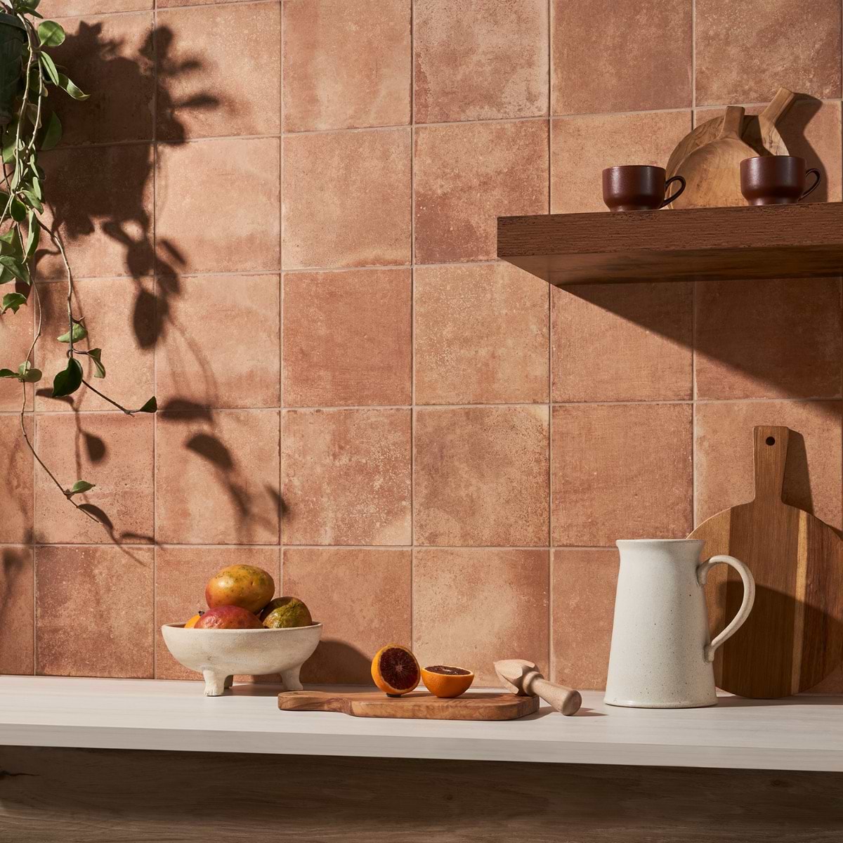 Shop Sample-Angela Harris Messina Terracotta 8x8 Matte Porcelain