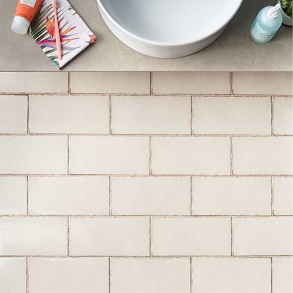 Baylight Beige 6x12; in Beige Extruded Porcelain; for Backsplash, Bathroom Floor, Bathroom Wall, Commercial Floor, Floor Tile, Kitchen Floor, Kitchen Wall, Outdoor Floor, Outdoor Wall, Pool Tile, Shower Floor, Shower Wall, Wall Tile; in Style Ideas Beach, Classic, Cottage, Craftsman, Farmhouse, Industrial, Traditional