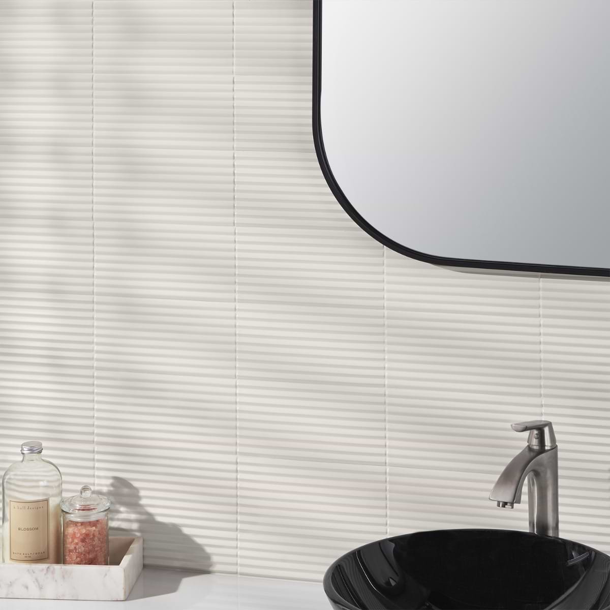 Shop Define Linear 3D White 5x10 Matte | SohoStudioCorp.com