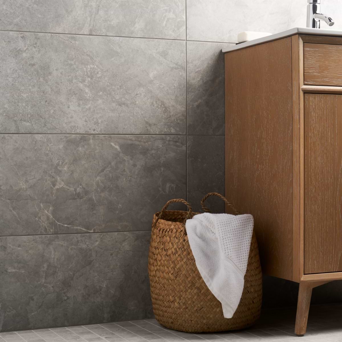 Shop Ateno Fossil Gray 12x24 Matte Porcelain Tile at