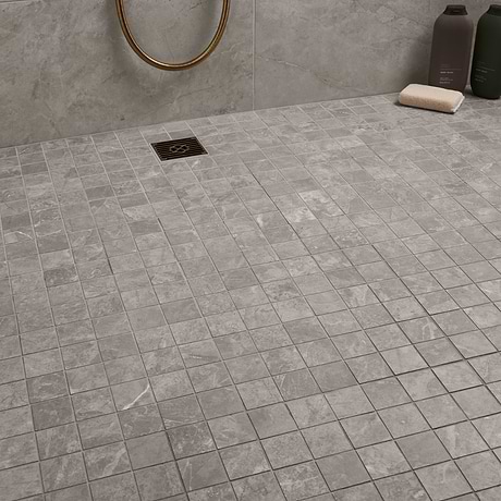 Ateno Fossil Gray 2x2 Matte Porcelain Mosaic Tile