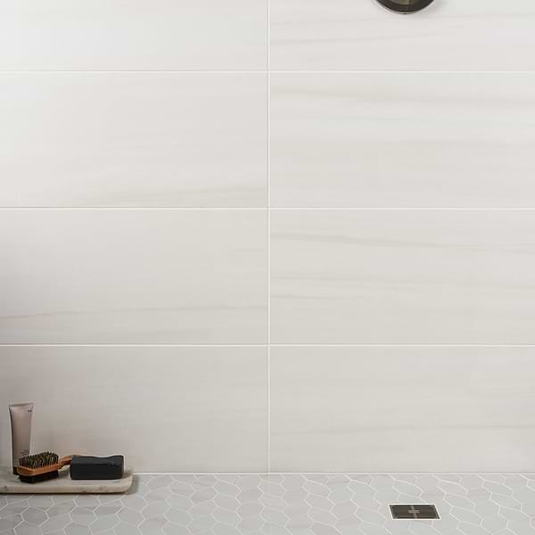 Marmo Dolomite Cream 12x24 Marble Look Polished Porcelain Tile