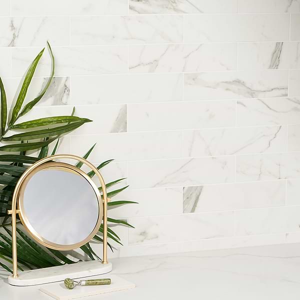 Marble Look Porcelain Tile for Backsplash