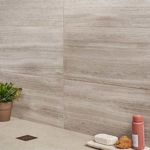 Wooden Beige 12x24 Honed; in Beige Wooden Beige; for Backsplash, Bathroom Floor, Bathroom Wall, Commercial Floor, Floor Tile, Kitchen Floor, Kitchen Wall, Outdoor Wall, Shower Wall, Wall Tile; in Style Ideas Farmhouse, Modern, Traditional