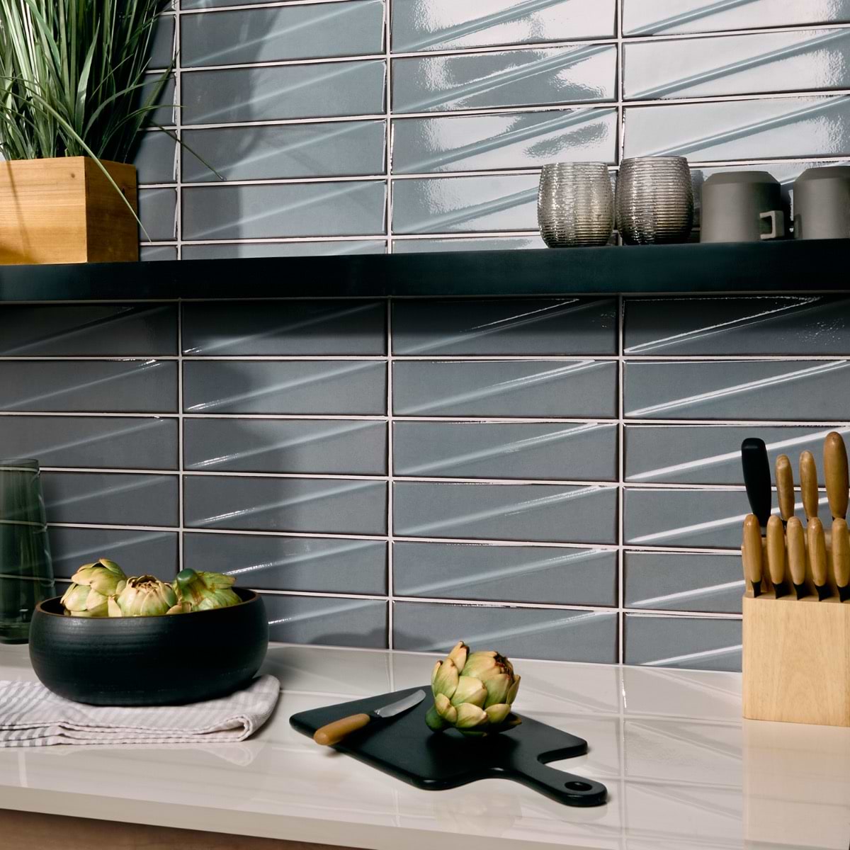 Shop Close Out - Pulse Misty Gray 3x12 Ceramic Subway Tile at