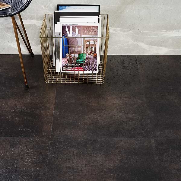 Minetta Concreto Obsidian 18x36 - 2.5mm/28mil Wear Layer - Glue Down Matte Luxury Vinyl