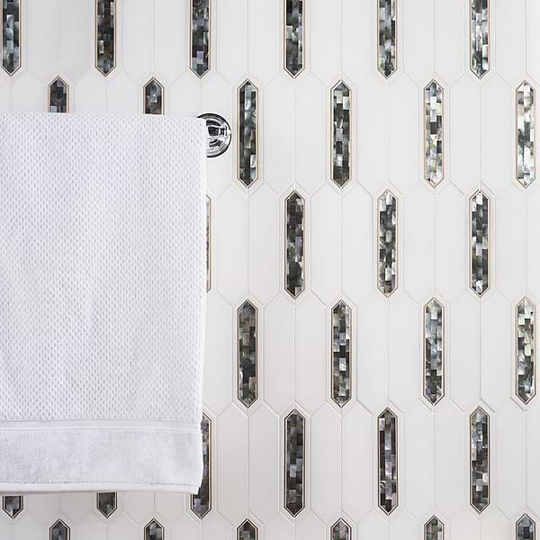 Madelyn Black Pearl - White Thassos- Black Pearl & Brass Polished
