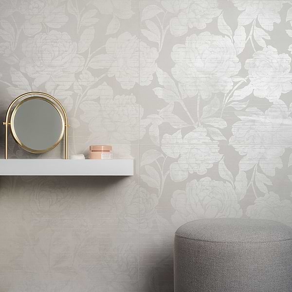 Artscape Romance 24x48 Artisan Decor Gray Matte Porcelain Tile