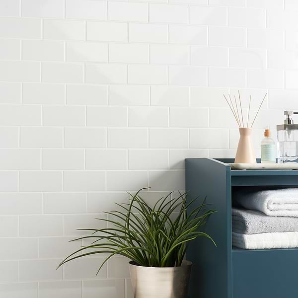 Market Street White 3x6 Polished Porcelain Tile