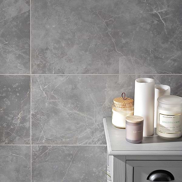 Marmi D'Italia Grigio Imperiale 12x24 Polished; in Gray Porcelain; for Backsplash, Bathroom Floor, Bathroom Wall, Commercial Floor, Floor Tile, Kitchen Floor, Kitchen Wall, Outdoor Floor, Outdoor Wall, Shower Floor, Shower Wall, Wall Tile; in Style Ideas Art Deco, Classic, Contemporary, Craftsman, Industrial, Modern, Transitional