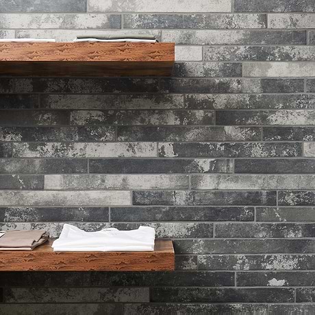 Alto Brick Dark Gray 2x18 Matte Porcelain Tile