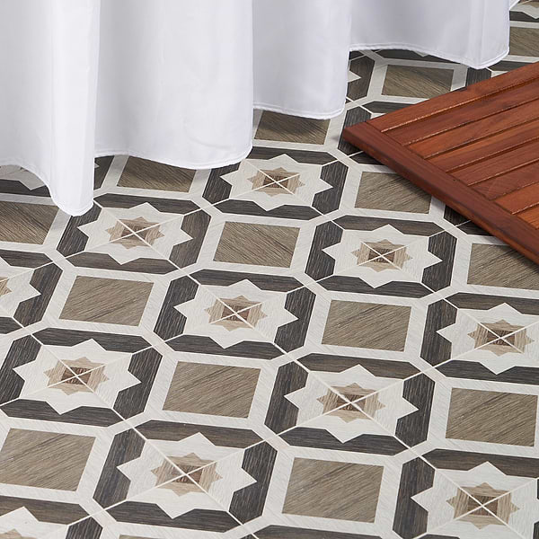 Agoura Starwood Oak 8x8; in Brown + Beige + Cream Porcelain; for Backsplash, Bathroom Floor, Bathroom Wall, Commercial Floor, Floor Tile, Kitchen Floor, Kitchen Wall, Outdoor Wall, Shower Floor, Shower Wall, Wall Tile; in Style Ideas Cottage, Farmhouse