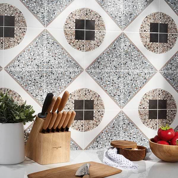 Frammenti Deco Azur 8x8 Matte Porcelain