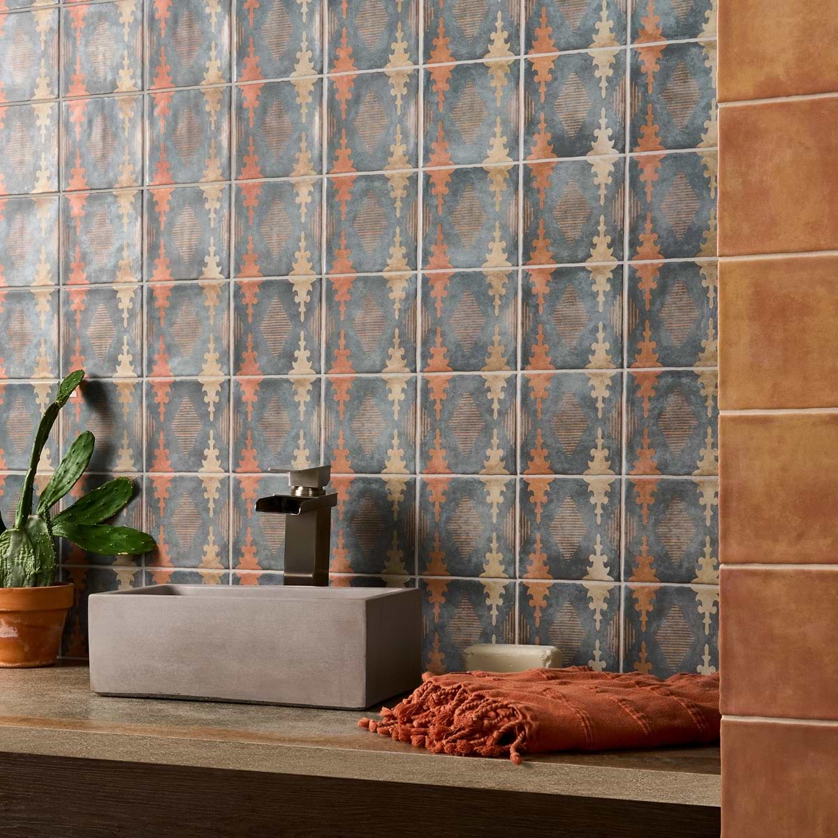 Shop Paula Purroy Como Aztec Blue 5x5 at sohostudiocorp.com