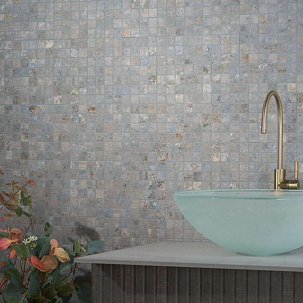 Artile Ocean Blue 1x1; in Blue Porcelain; for Backsplash, Bathroom Floor, Bathroom Wall, Commercial Floor, Floor Tile, Kitchen Floor, Kitchen Wall, Outdoor Floor, Outdoor Wall, Pool Tile, Shower Floor, Shower Wall, Wall Tile; in Style Ideas Contemporary, Industrial, Modern, Traditional, Transitional