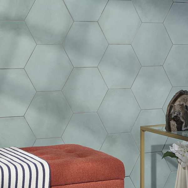 Banza Green Cielo 8" Hexagon Matte Porcelain Tile
