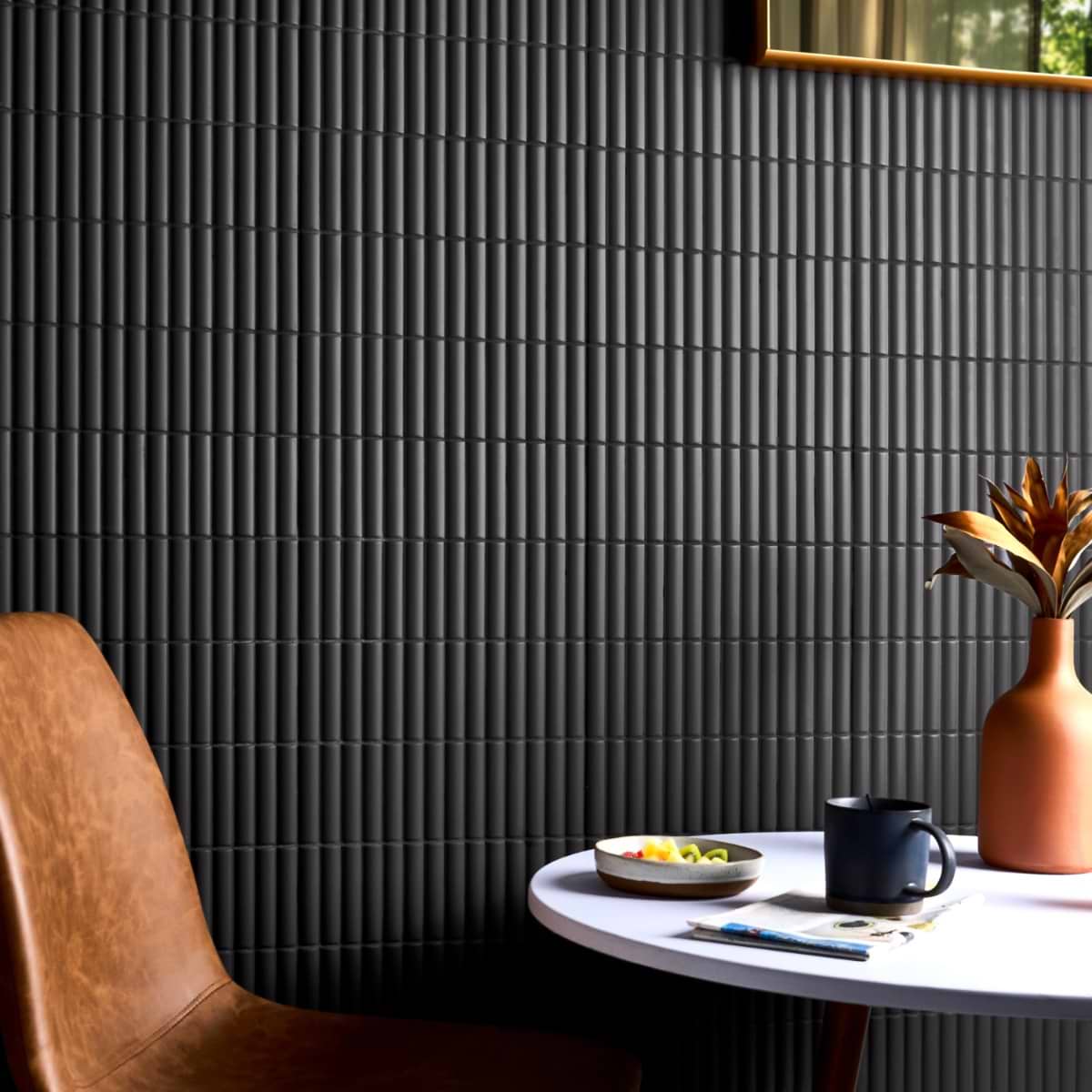 Shop Saera Ribbed Black 4x12 at sohostudiocorp.com