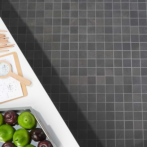 Blacksmith Venom Black Charcoal 2x2 Matte Porcelain Mosaic Tile