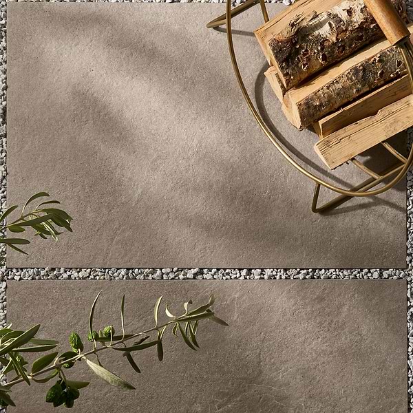 Motley Caramel Brown 24x36 2CM Limestone Look Matte Porcelain Paver