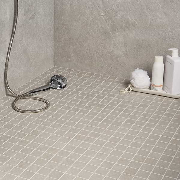 Motley Linen White 2x2 Limestone Look Matte Porcelain Mosaic Tile