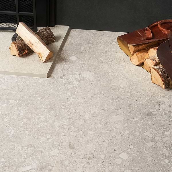 Norr 2.0 Gray 24x24 Terrazzo Look Matte Porcelain Tile