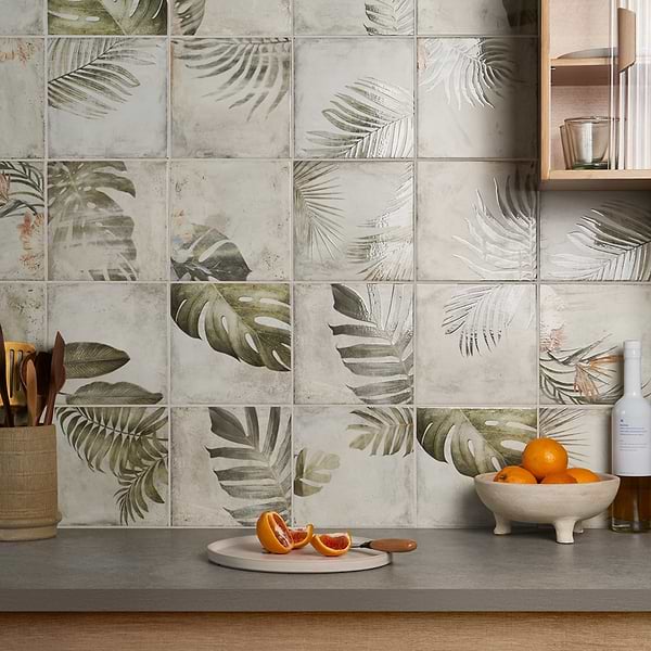 Angela Harris Florista Papara Light Deco 8x8 Matte Ceramic Matte Ceramic