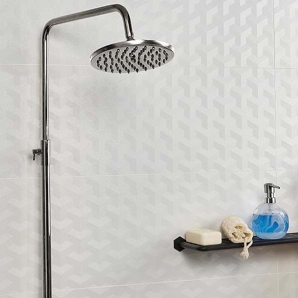 Close Out-Frost 3D Shape White 12x36 Polished Ceramic Tile