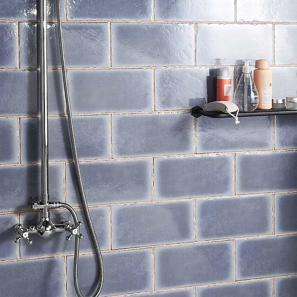 Baylight Blue 6"x12" Glossy Porcelain Subway Tile