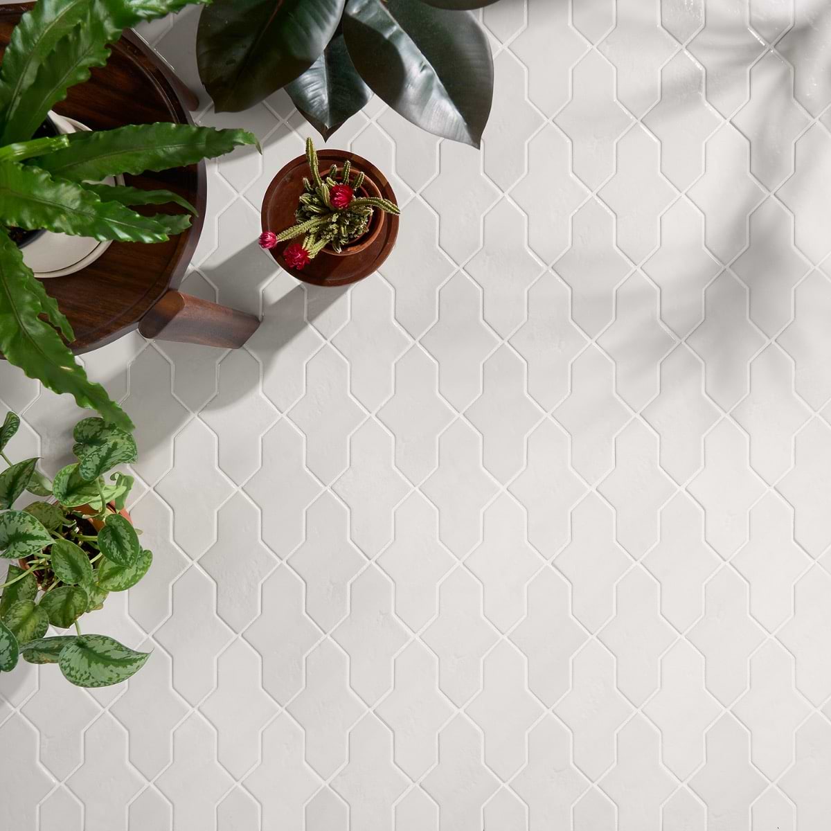 Shop Malta Cruz White Terracotta Look Polished Porcelain Tile at
