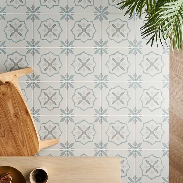 Dhar Stella Blue 9x9 Matte Porcelain