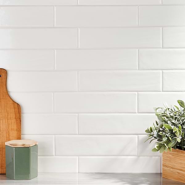 Vian White 2x10; in White Ceramic; for Backsplash, Bathroom Wall, Kitchen Wall, Outdoor Wall, Shower Wall, Wall Tile; in Style Ideas Beach, Classic, Cottage, Craftsman, Farmhouse, Traditional