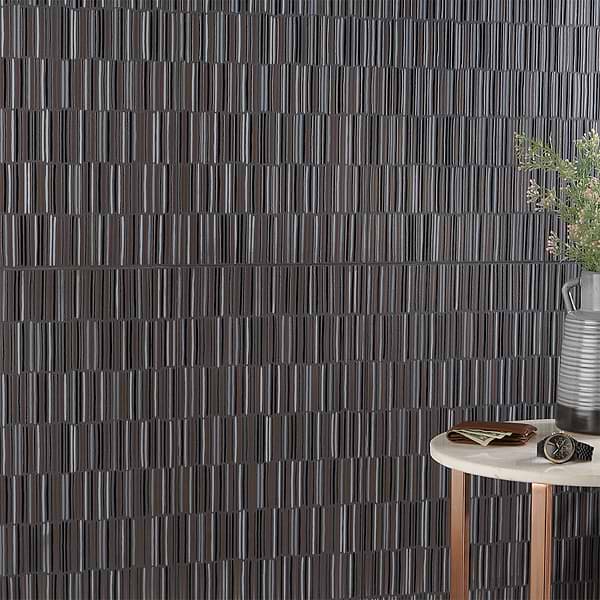 Shangai Black 12x24 Artisan Decor Porcelain Tile