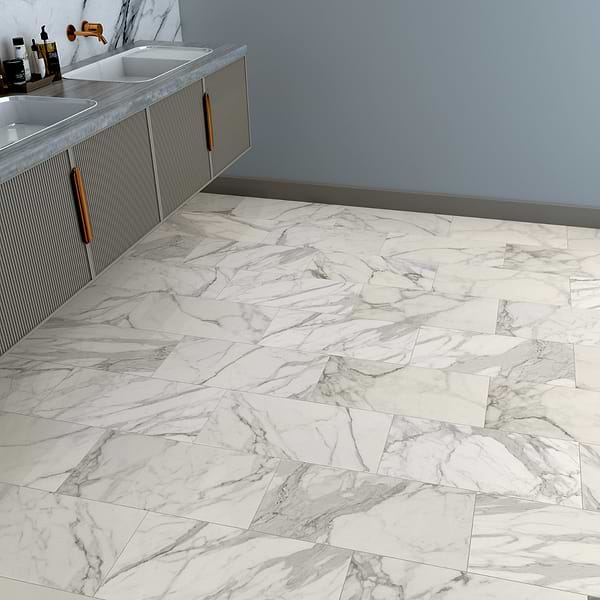 Calacatta 12x24 Honed Marble Tile