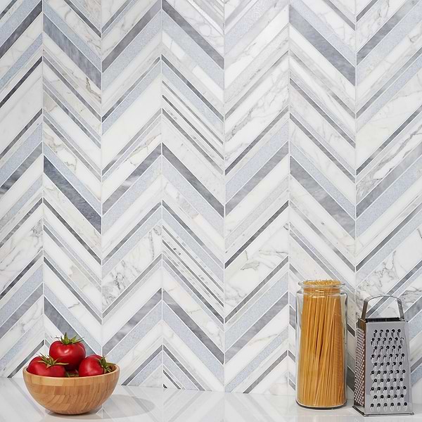 Cayuga Blue - Blue Celeste- Calacatta Gold & Aioni Grey