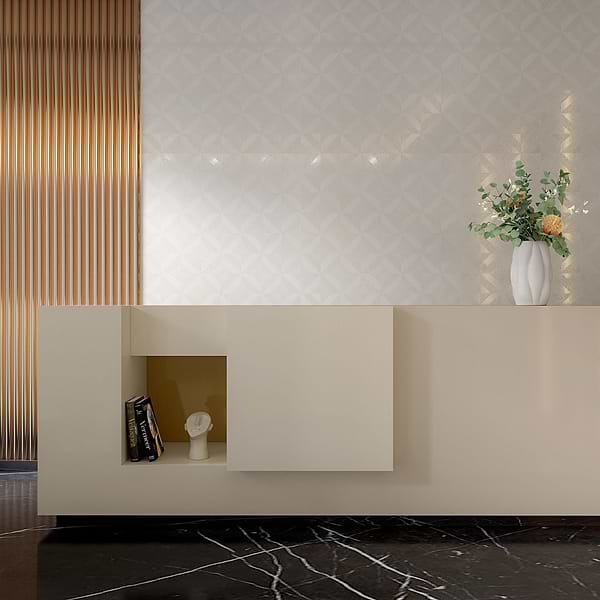 Minna Diagonals Bianca Salt - Tibet White & Terrazzo