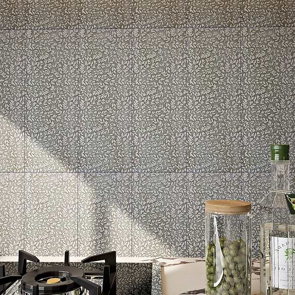 Araminta Flowers Bronze 6x16 Frosted Glass; in Bronze Glass; for Backsplash, Bathroom Wall, Kitchen Wall, Shower Wall, Wall Tile; in Style Ideas Traditional