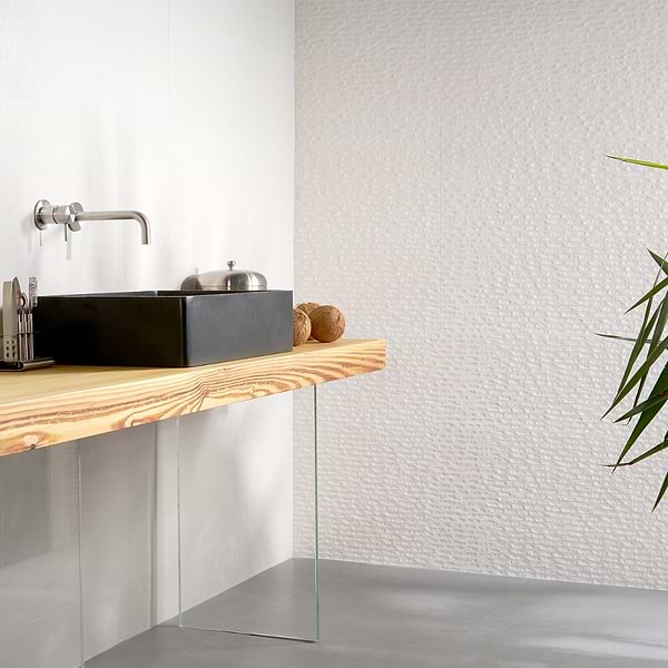 Close Out - Accent Basalt Bianco 12x36 Matte Ceramic Tile