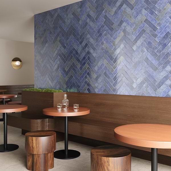 Oken Blue 3x12; in Blue Ceramic; for Backsplash, Bathroom Wall, Kitchen Wall, Shower Wall, Wall Tile; in Style Ideas Contemporary, Craftsman, Farmhouse, Industrial, Mid Century, Transitional