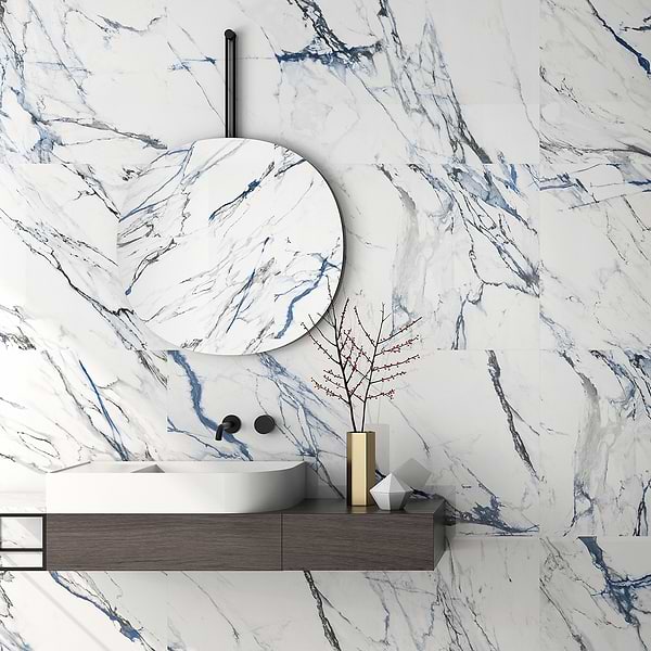 Calacatta Azur 24x48 Polished Porcelain Tile