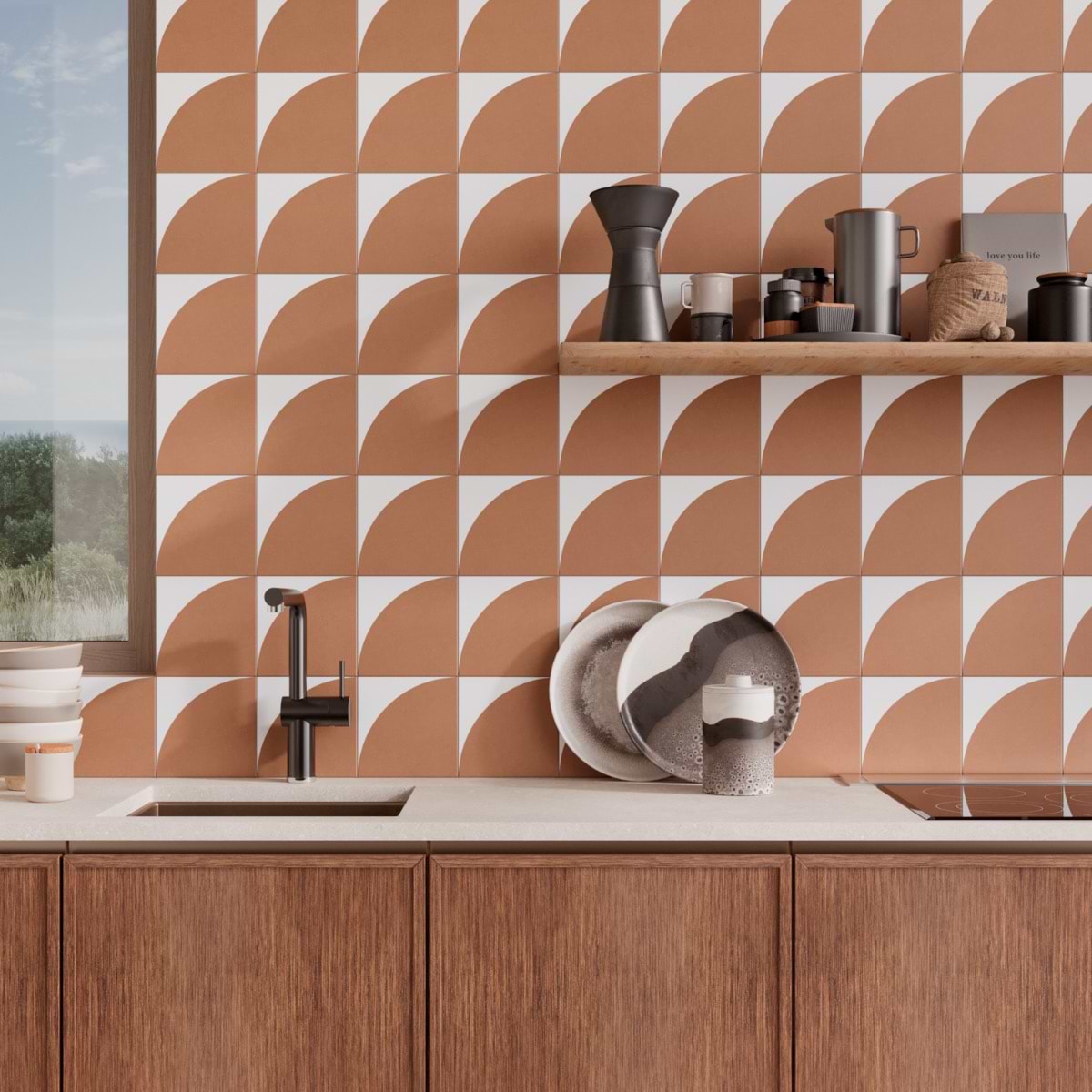 Shop Sample-Stacy Garcia Maddox Deco Floor Terracotta 8x8